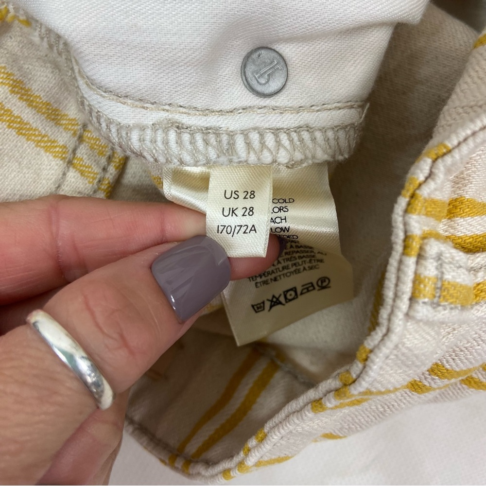 Anthropologie Pilcro Striped Denim Shorts in Yellow 
Size 28 - Picture 11 of 11